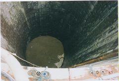 Backfilling Cornwallis Gardens shaft.